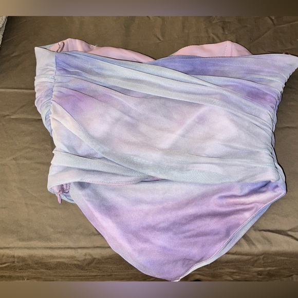 TULLE STRAPLESS TOP - Picture 3 of 5